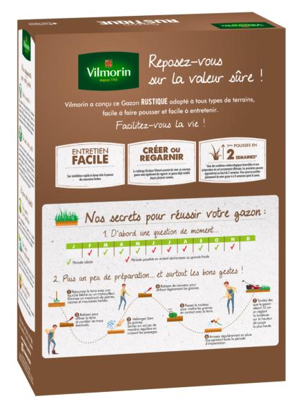 Rustique - Gazon Rustique - 1 kg + Gazon Japonais - 4 m² - Mélange de fleurs - MEDIA_PACKAGING_VERSO